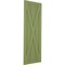 Ekena Millwork True Fit PVC Single X-Board Farmhouse Fixed Mount Shutters, Moss Green, 15W x 42H, PR TFP001FH15X042MG - alternate 12